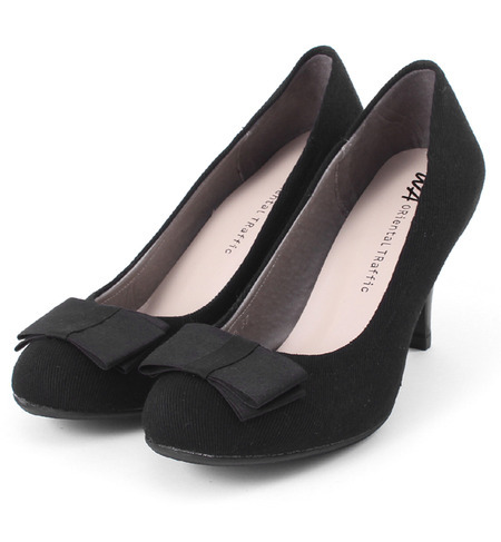 【再値下げ!SALE 28%OFF】ラウンドトゥヒールパンプス