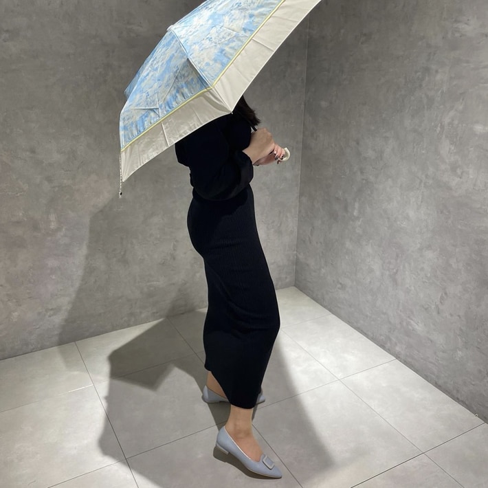 絵画シリーズ モネ「散歩～日傘をさす女」】 晴雨兼用折りたたみ傘