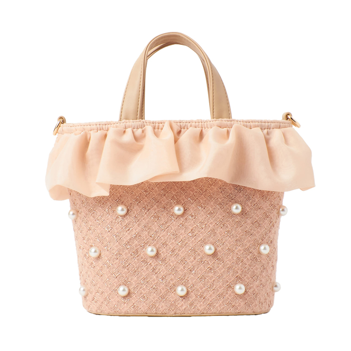 Diana フリル付きトートバッグ DAIANA とってもキュートに♪フリル付きトートBAG