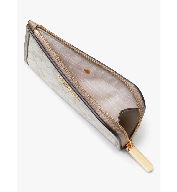 スペード フラワー ジャカード ジップ カード ケース|kate spade new 