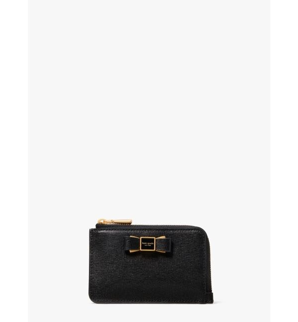 モーガン ボウ エンベリッシュ ジップ カード ホルダー|kate spade new 