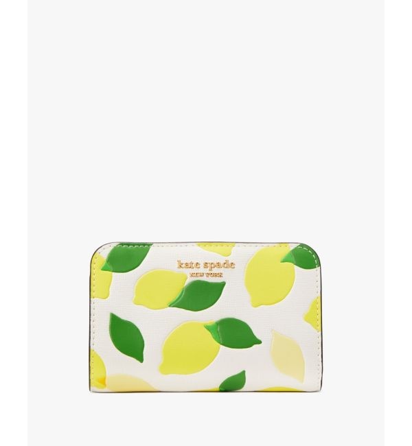 モーガン レモン トス エンボス コンパクト ウォレット|kate spade new