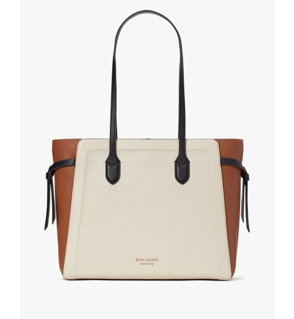 ノット カラーブロック ぺブル レザー ラージ トート|kate spade new