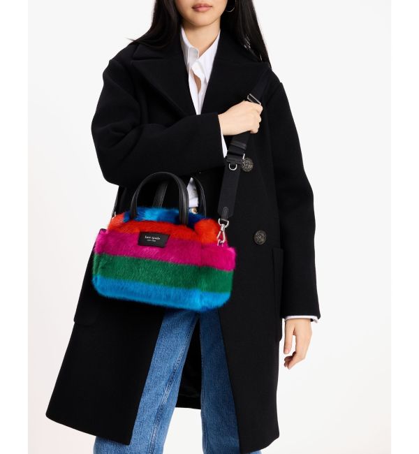 パフド ストライプ フォー ファー サッチェル|kate spade new york(ケイトスペードニューヨーク)の通販｜アイルミネ