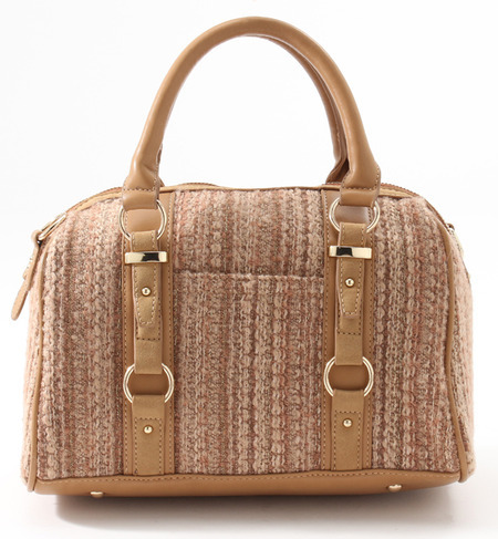 【トプカピ/TOPKAPI】 ツイード×ファー・ミニボストンバッグ [送料無料]