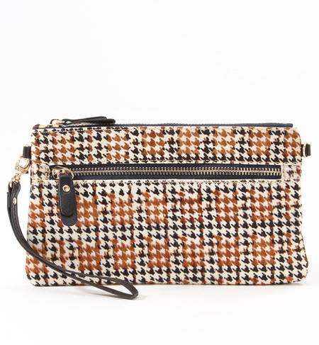 ヘアーカウ・プリントクラッチバッグ