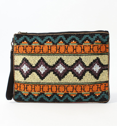 インドビーズ・ストラップ付ミニタブレットケース