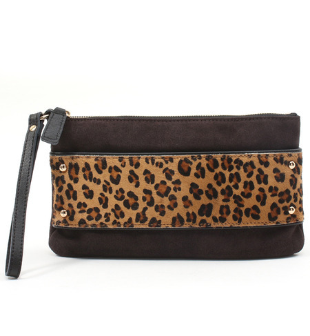 カウヘアースエードコンビ・２WAYクラッチバッグ