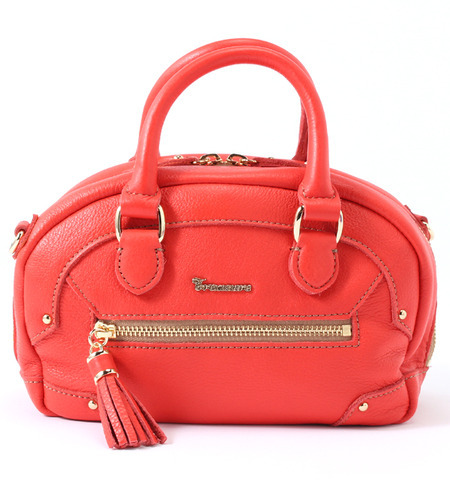 ネイキッドレザー・丸型ミニボストンバッグ