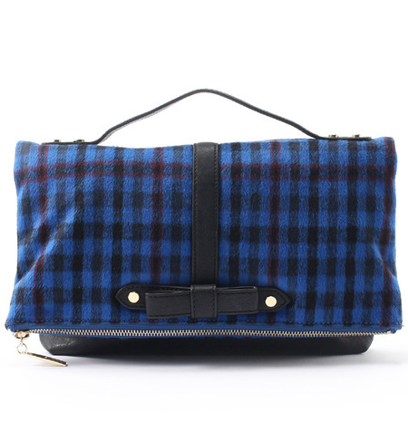 【トプカピ/TOPKAPI】 フランネル生地・２WAYクラッチショルダーバッグ [送料無料]