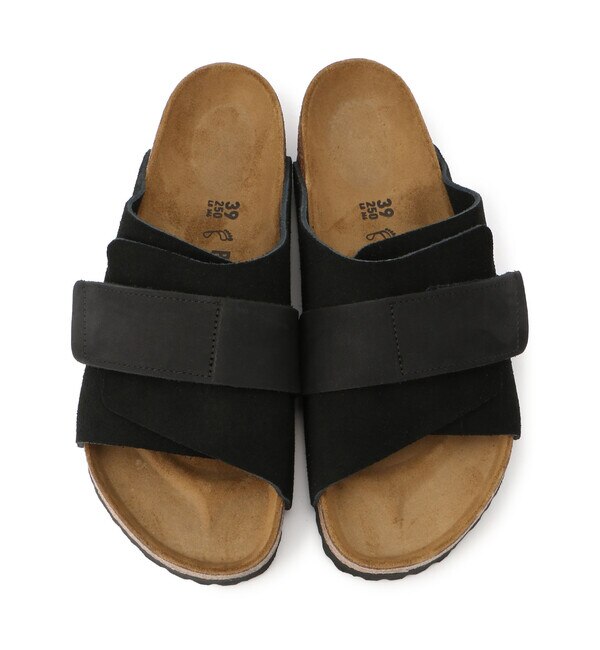 ディオール BIRKENSTOCKヌバックカーフスキンサンダルブラック25.5