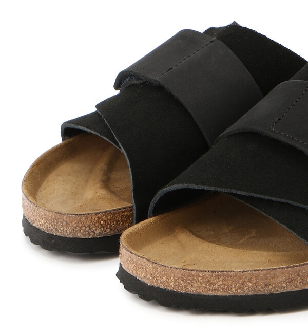 ディオール BIRKENSTOCKヌバックカーフスキンサンダルブラック25.5