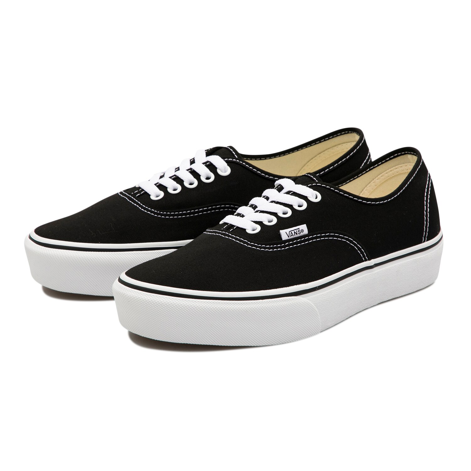 Vans authentic clearance platform black