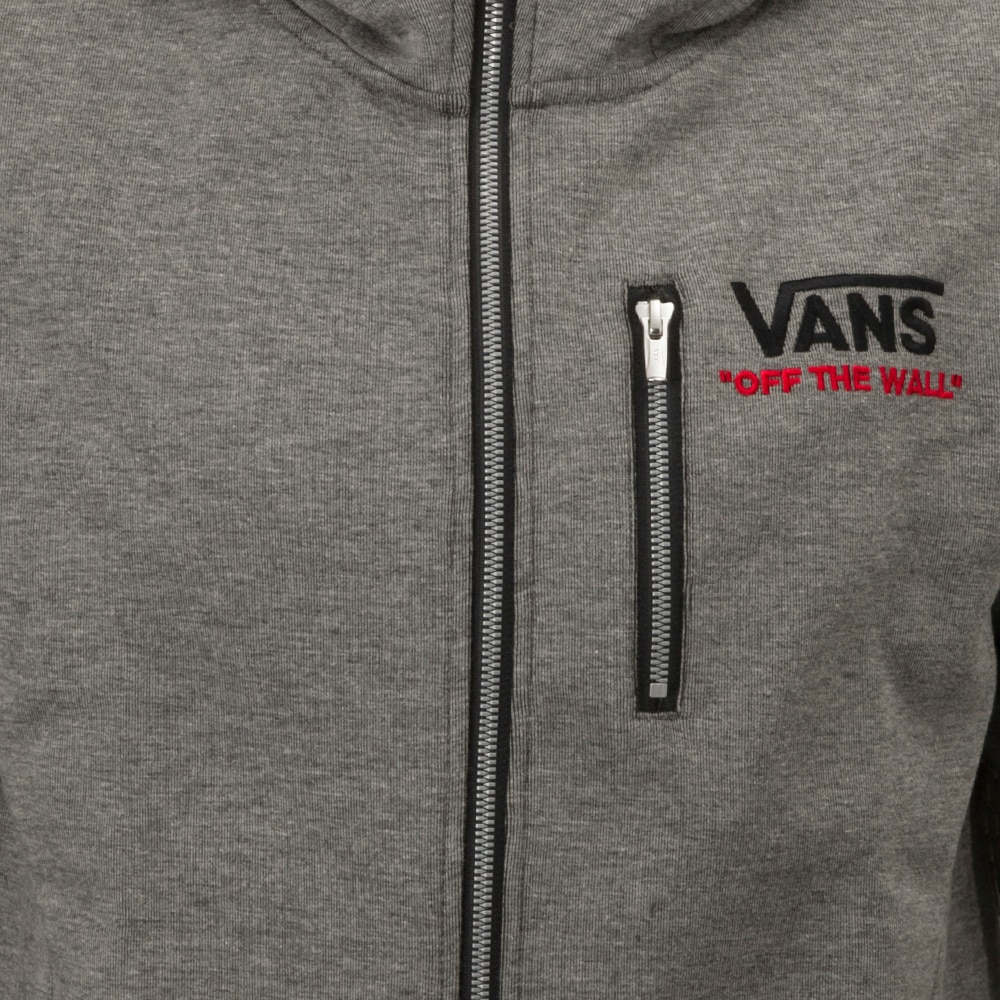 grey vans zip up hoodie