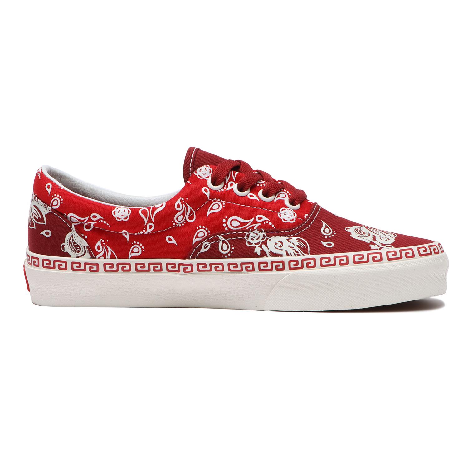 Vans era red white sale