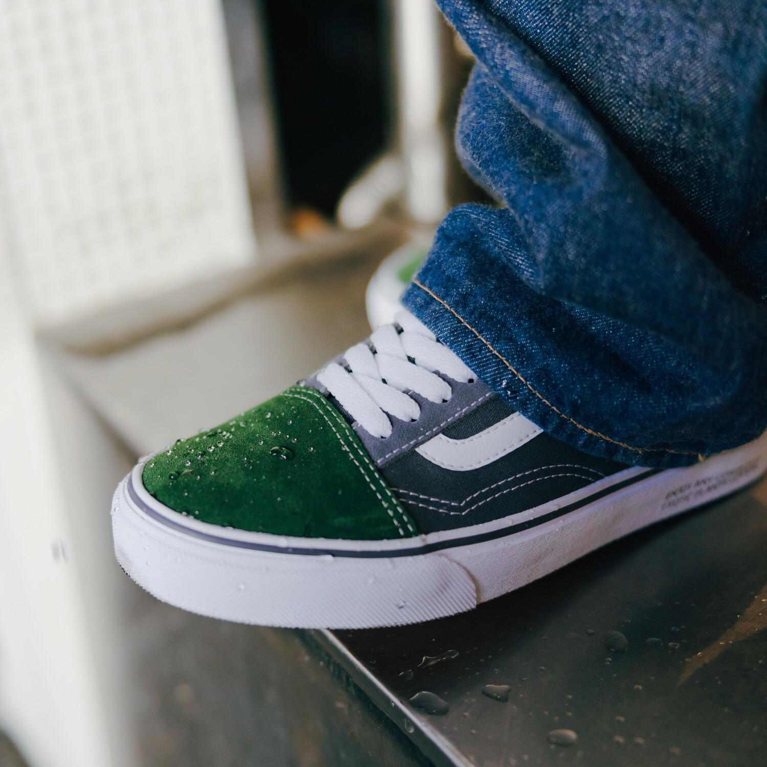 Vans dark green old cheap skool