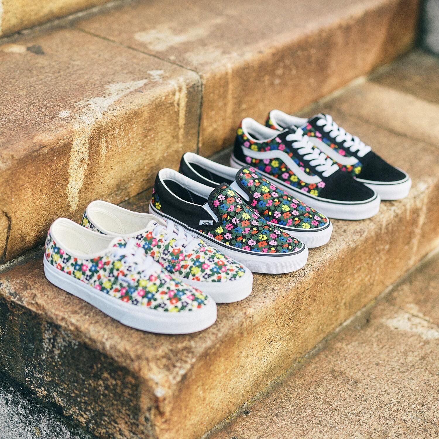 Floral vans shop old skool