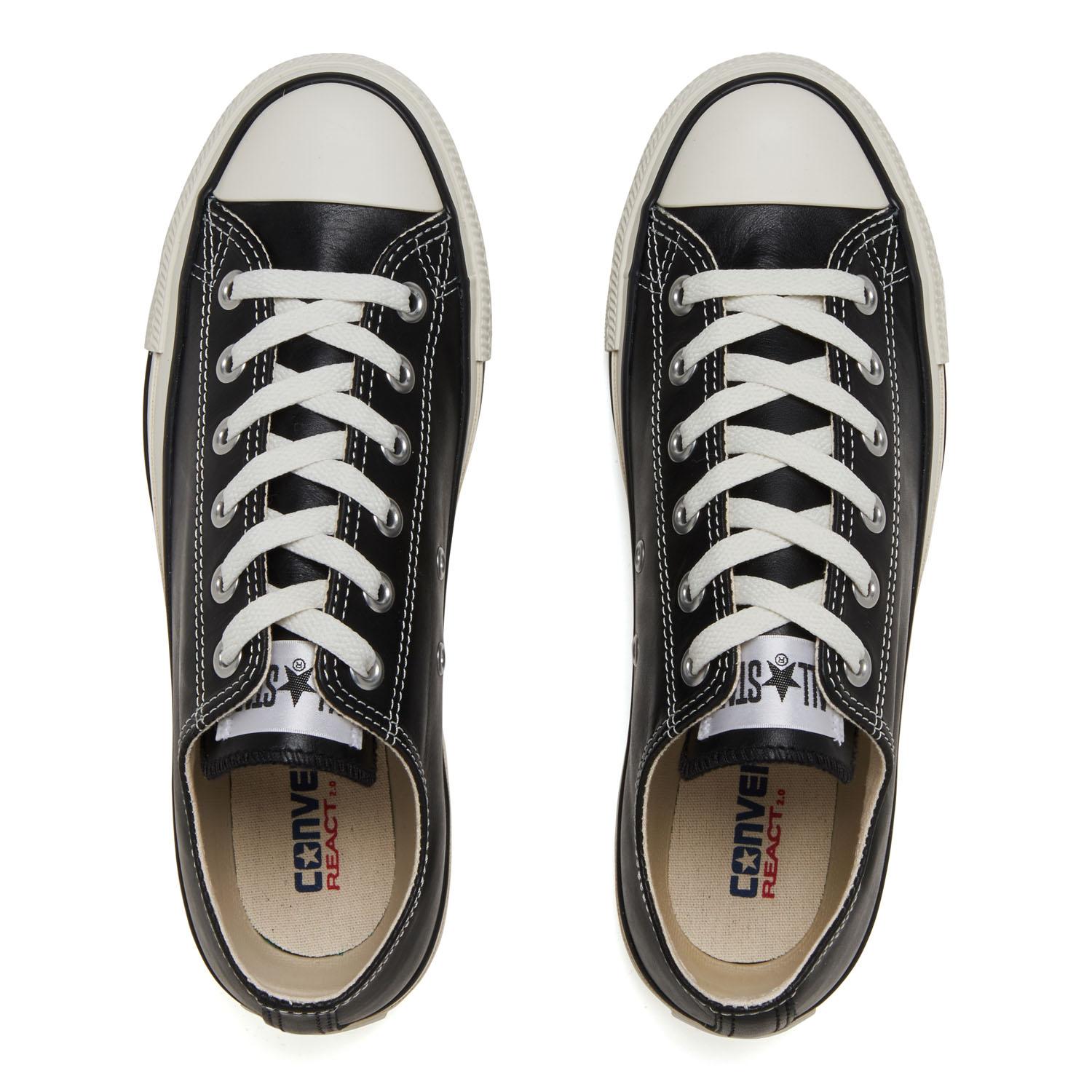 converse  AS COUPE LEATHER OX  オリーブ×ホワイト