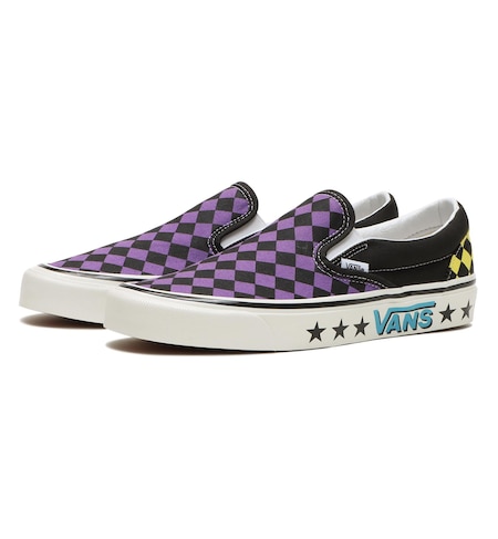 dark purple checkered vans