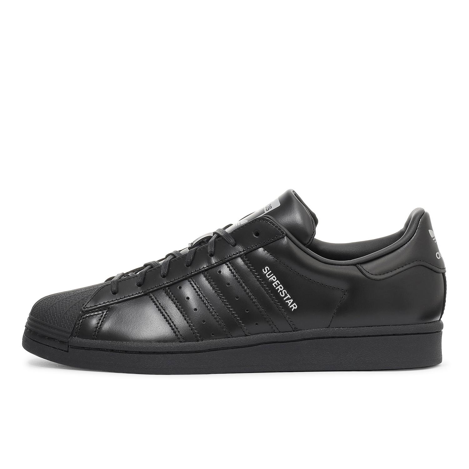 Adidas superstar outlet all black leather