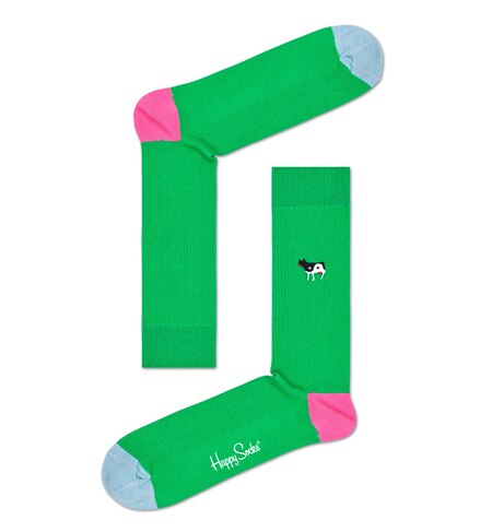 Ribb Embroidery Yin Yang Cow Sock Happy Socks ハッピーソックス の通販 アイルミネ