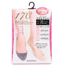【ジュウナナドシー バイ ブロンドール/17℃ by Blondoll】 (フットカバー)フリーカットコットンソールスクエア(クッションなし)Mサイズ(23-24cm) [3000円(税込)以上で送料無料]