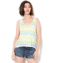 【サンアイミズギラクエン/三愛水着楽園】 【AI PINK】 Geo Ethnic タンクトップ [3000円(税込)以上で送料無料]