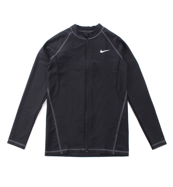 【サンアイリゾート サンアイミズギラクエン/San-ai Resort(三愛水着楽園)】 【NIKE】配色ライン入り長袖ラッシュガード