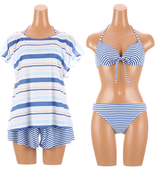 ボーダー柄水着4点セット San Ai Resort 三愛水着楽園 サンアイリゾート サンアイミズギラクエン の通販 アイルミネ