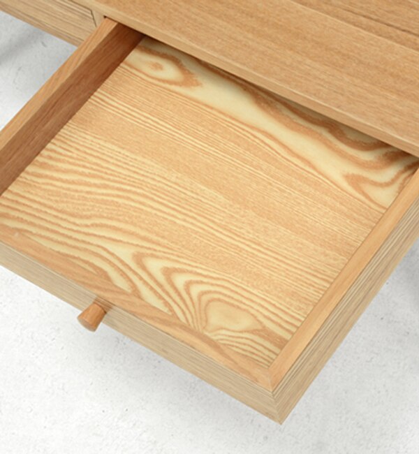 引き出し付】木製ローテーブル スクエア 幅80cm|B-COMPANY(ビー